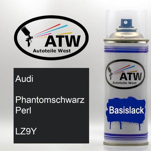 Audi, Phantomschwarz Perl, LZ9Y: 400ml Sprühdose, von ATW Autoteile West.